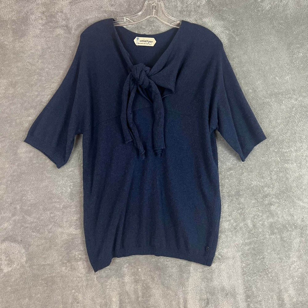 Ottod'ame Sweater Tshirt Womens 8 Made in Italy Angora Blend Luxe‎ Quiet Luxury